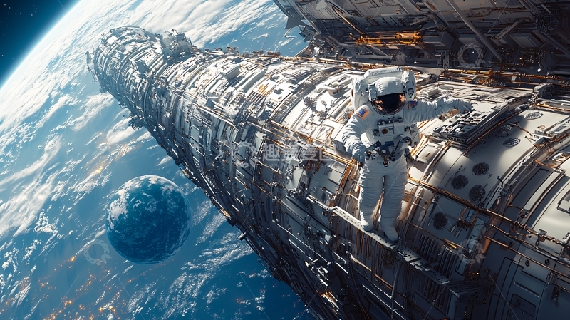 高清大图下载【趣麦麦图】宇航员太空行走3