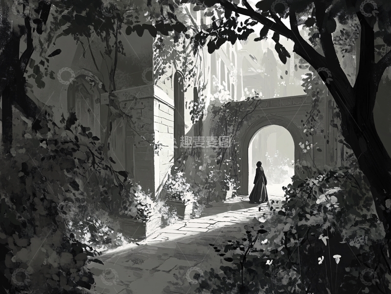 高清大图下载【趣麦麦图】黑白