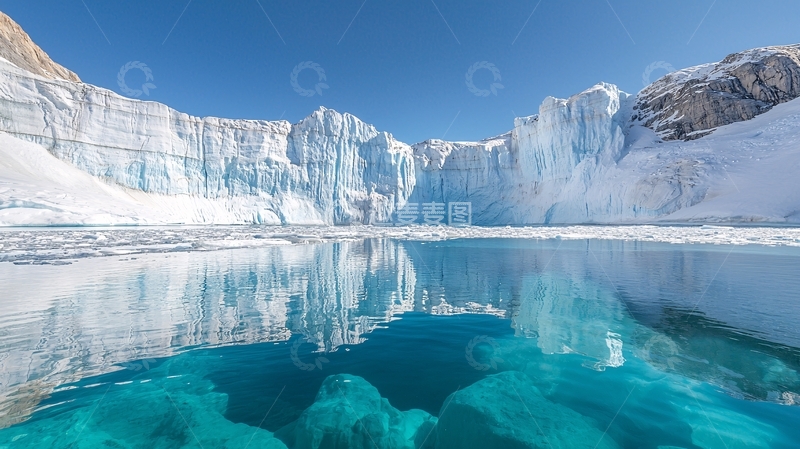 高清大图下载【趣麦麦图】冰川倒影