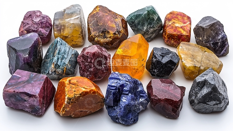 高清大图下载【趣麦麦图】彩色宝石原石