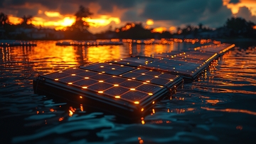 水上漂浮太阳能电池板