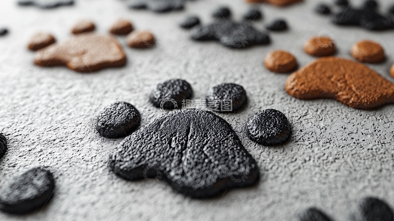 高清大图下载【趣麦麦图】宠物爪印