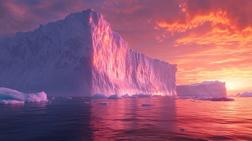 冰山日落