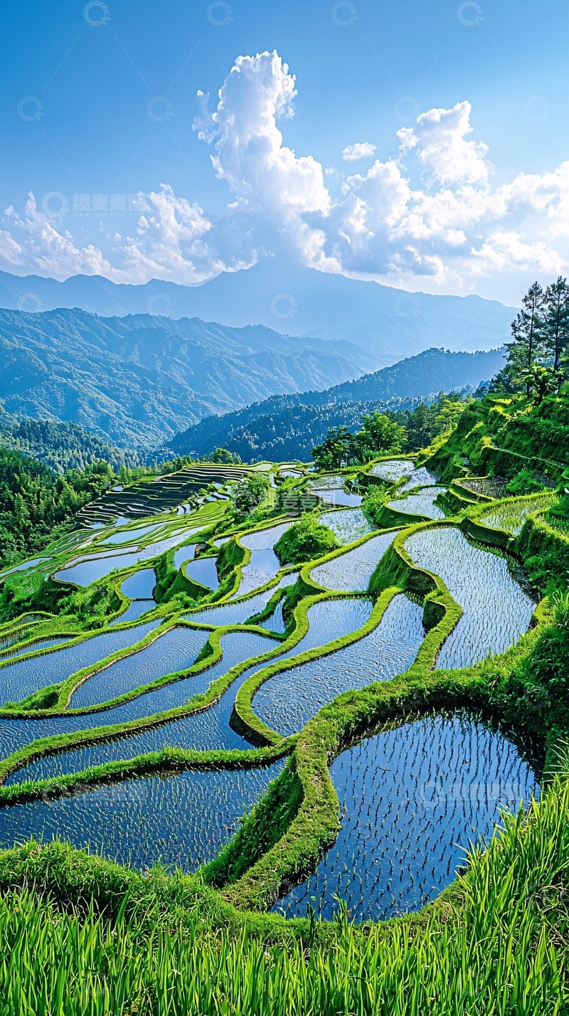 高清大图下载【趣麦麦图】梯田