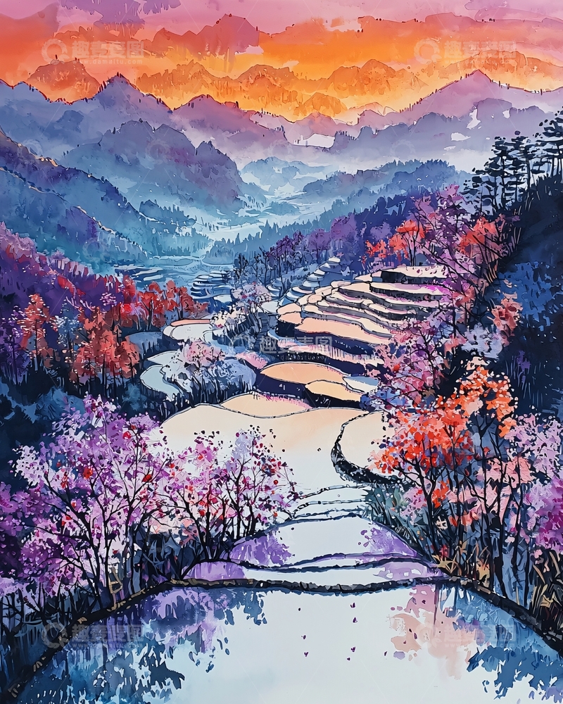 高清大图下载【趣麦麦图】山水田园风光16