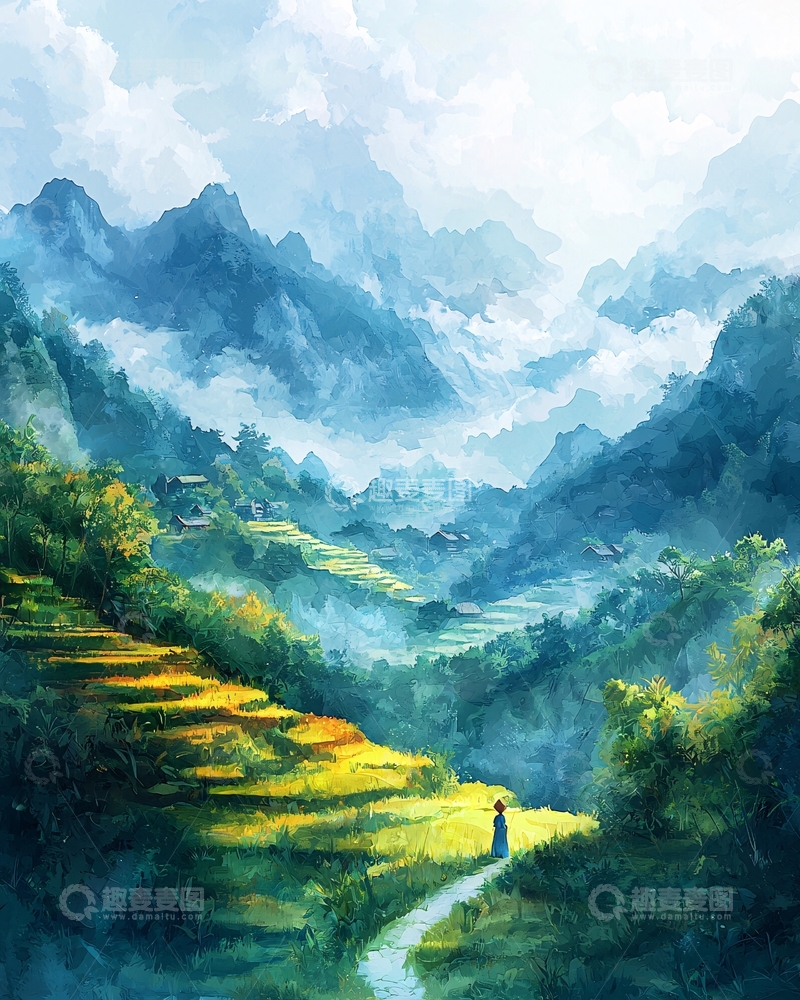 高清大图下载【趣麦麦图】山峦叠嶂