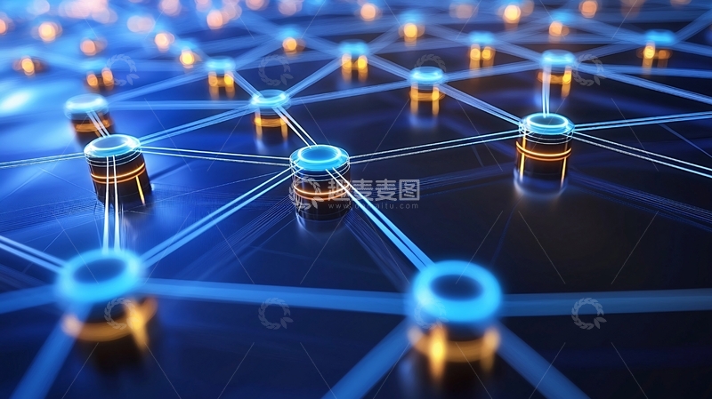 高清大图下载【趣麦麦图】网络连接节点
