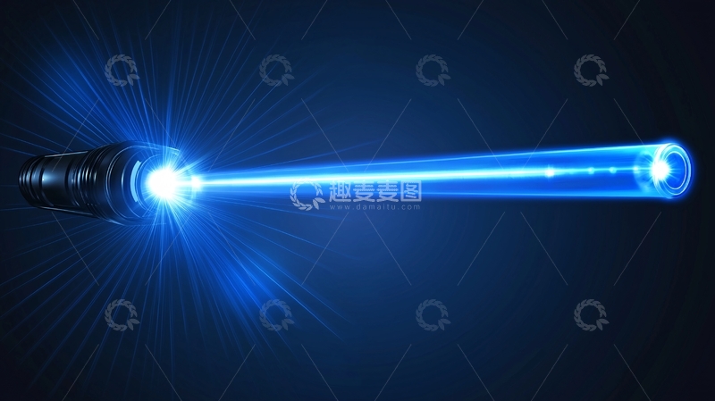 高清大图下载【趣麦麦图】蓝色激光束