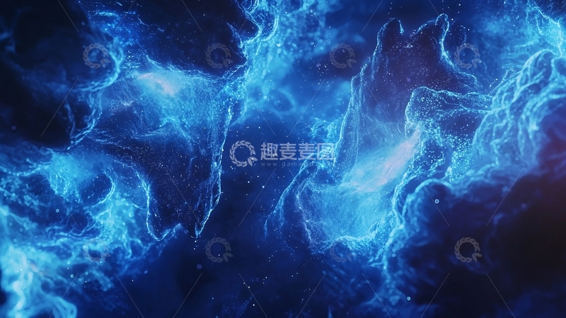 高清大图下载【趣麦麦图】蓝色火焰背景