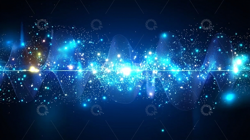 高清大图下载【趣麦麦图】蓝色科技感波浪