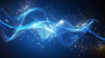 蓝色科技感能量波纹