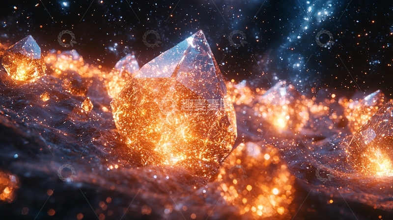 高清大图下载【趣麦麦图】宇宙水晶火焰