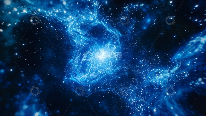 高清大图下载【趣麦麦图】蓝色宇宙星云