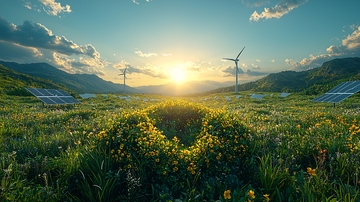 绿色能源田园风光