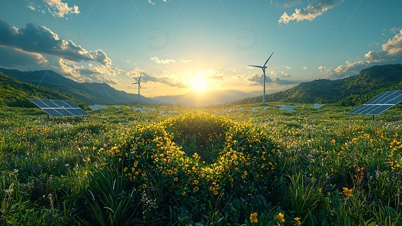 高清大图下载【趣麦麦图】绿色能源田园风光