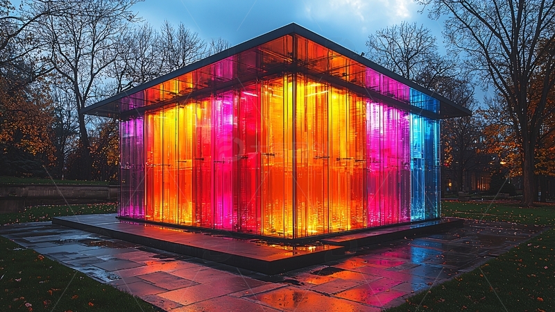 高清大图下载【趣麦麦图】彩色玻璃亭子