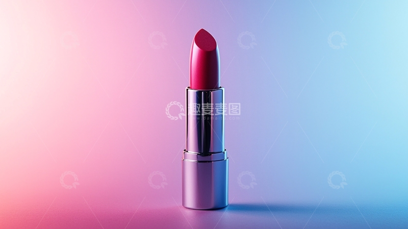 高清大图下载【趣麦麦图】红色口红在渐变背景前