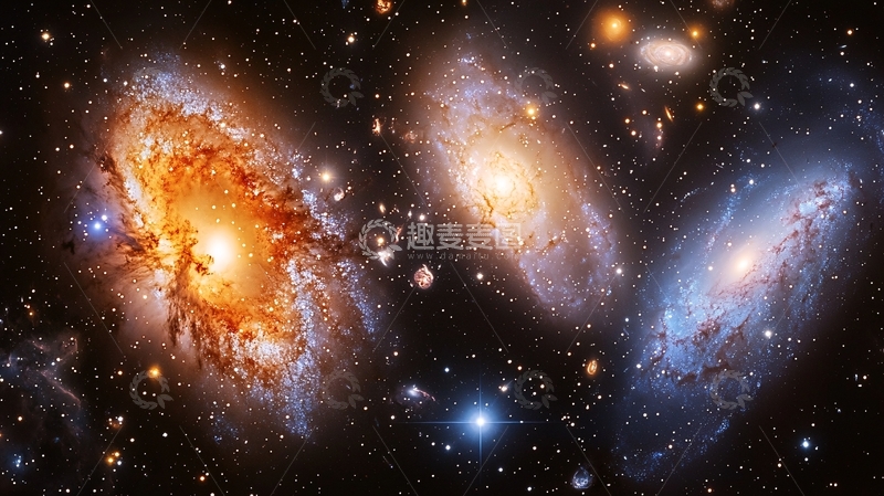 高清大图下载【趣麦麦图】宇宙星系碰撞