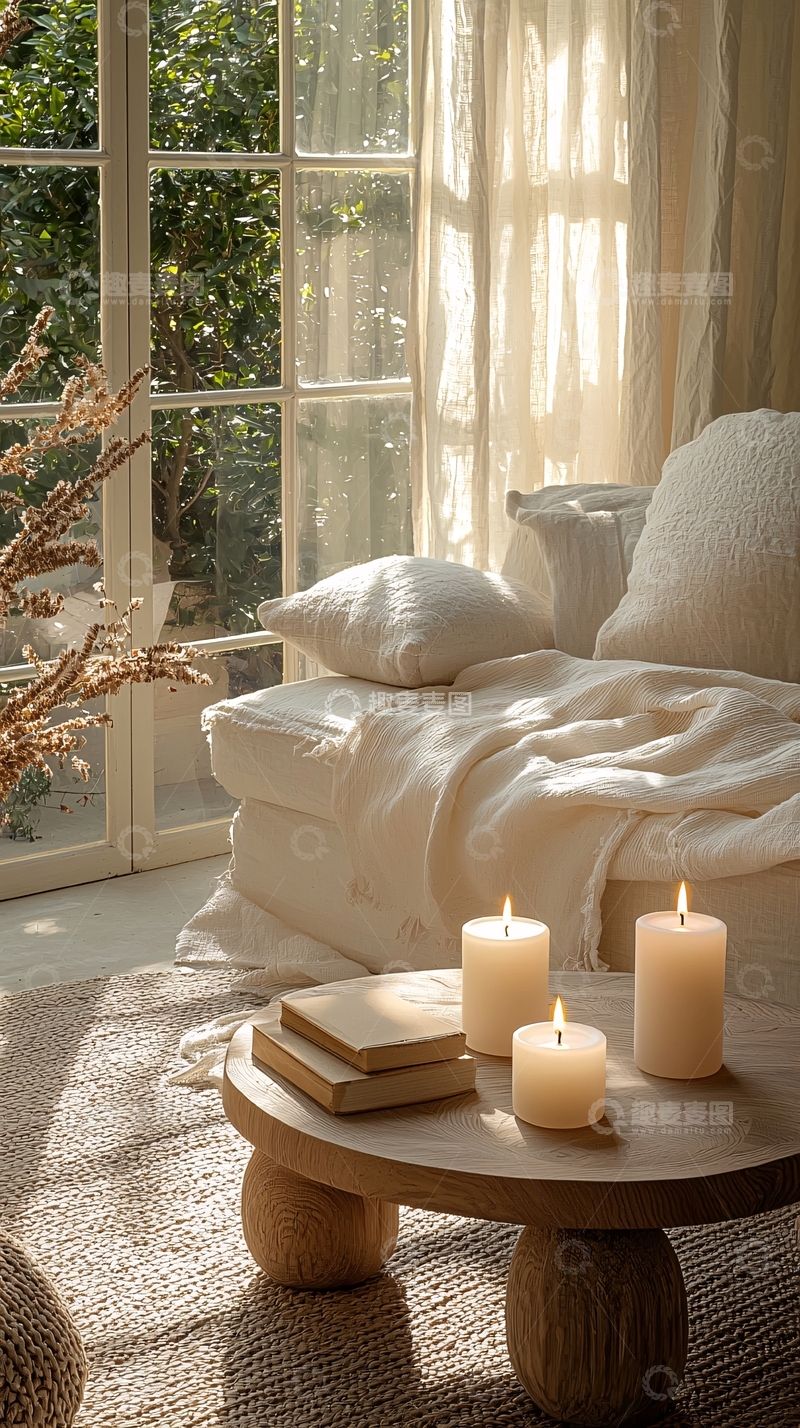 高清大图下载【趣麦麦图】室内阳光温暖的沙发