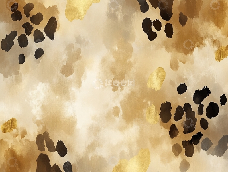 高清大图下载【趣麦麦图】水彩豹纹