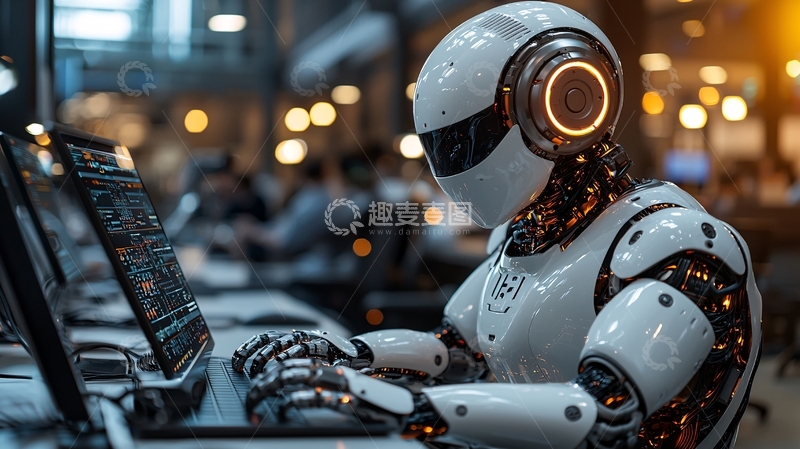 高清大图下载【趣麦麦图】机器人工作