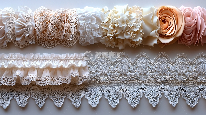 高清大图下载【趣麦麦图】蕾丝花边饰品套装