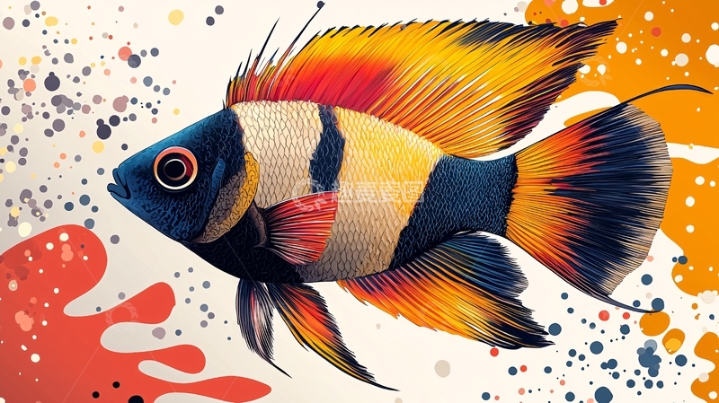 高清大图下载【趣麦麦图】彩色鱼