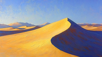 金色沙丘在阳光下