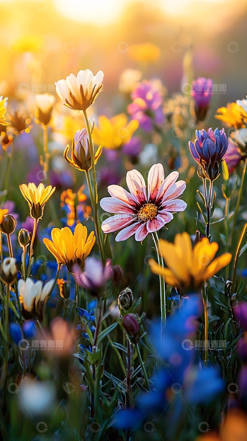 高清大图下载【趣麦麦图】色彩缤纷的花田