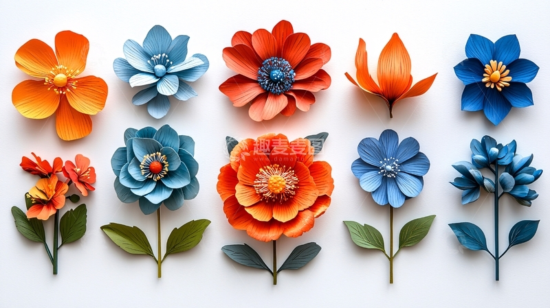 高清大图下载【趣麦麦图】手工纸花