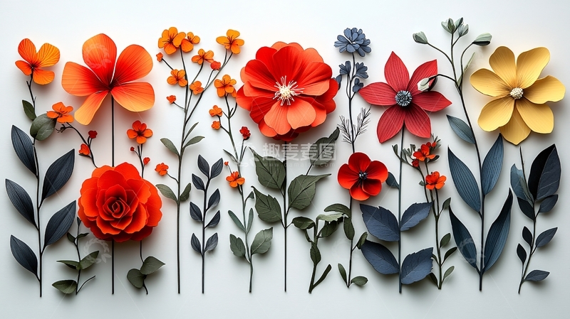 高清大图下载【趣麦麦图】手工纸花