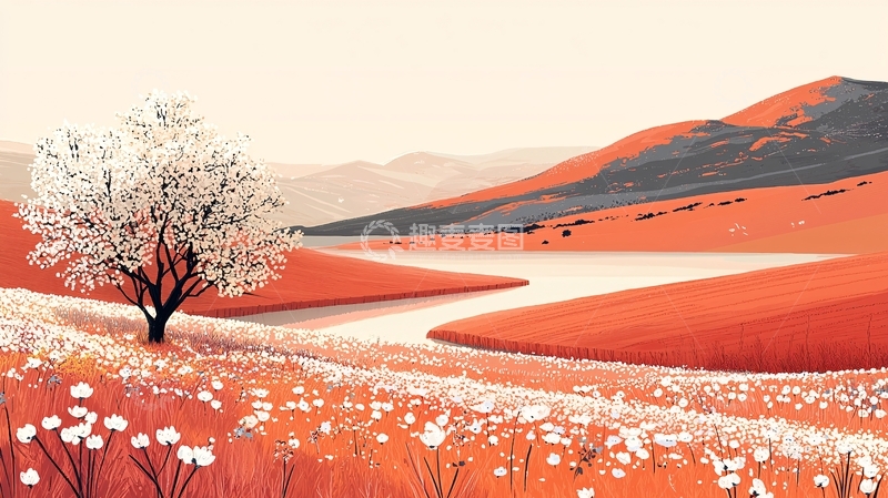 高清大图下载【趣麦麦图】简约风格田园风光