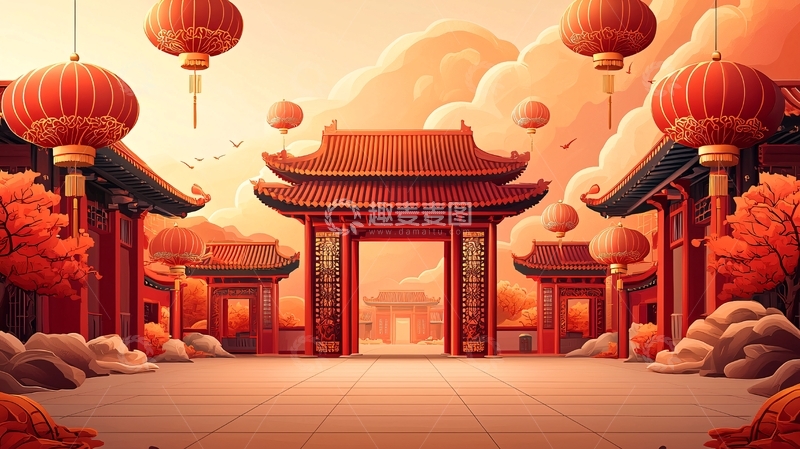 高清大图下载【趣麦麦图】中国风建筑