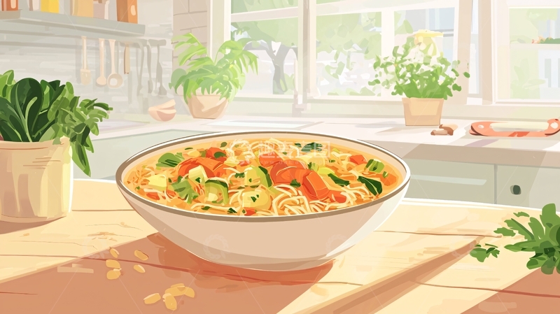 高清大图下载【趣麦麦图】阳光厨房料理