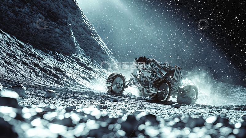 高清大图下载【趣麦麦图】月球车极地探险