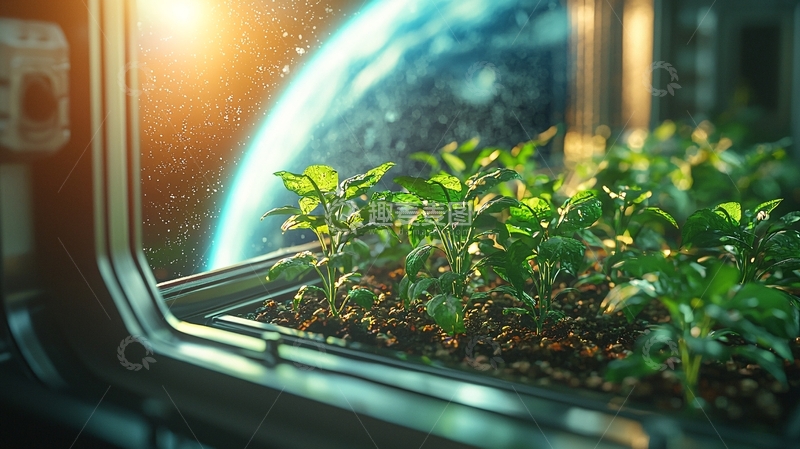高清大图下载【趣麦麦图】太空植物种植