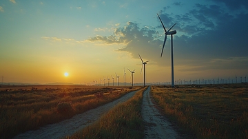 日落风力发电场