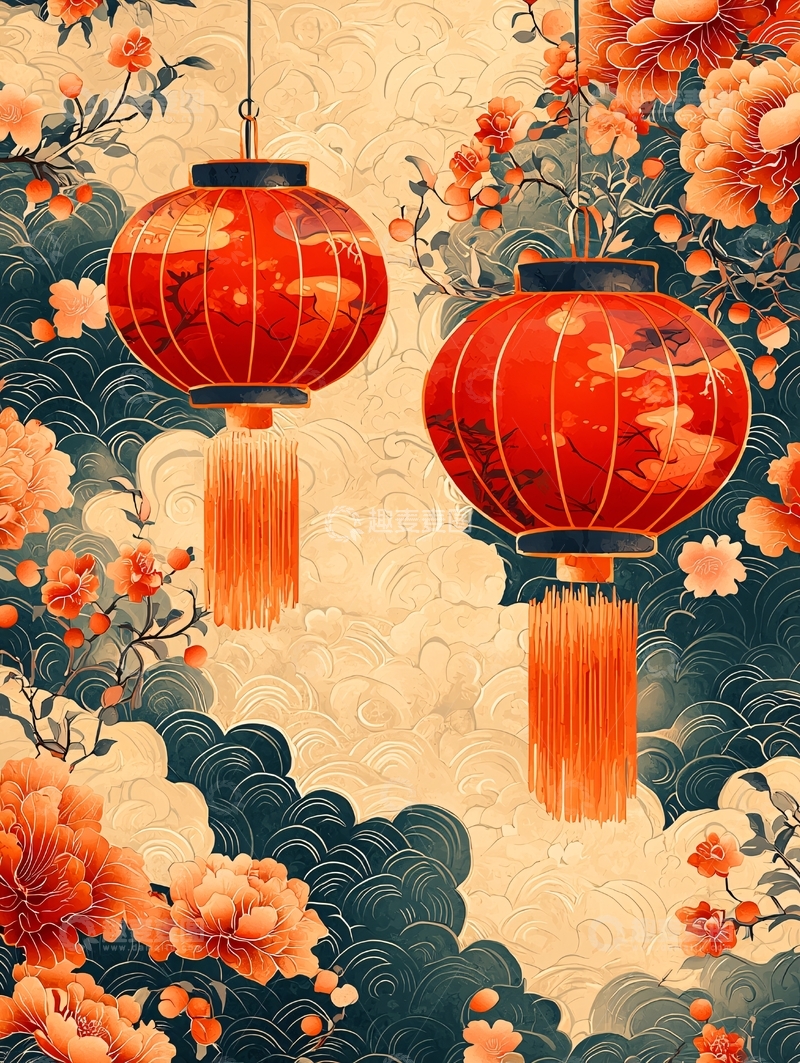 高清大图下载【趣麦麦图】中国风灯笼