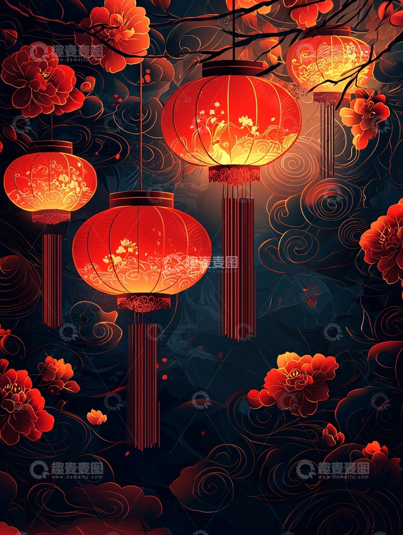 高清大图下载【趣麦麦图】红色灯笼