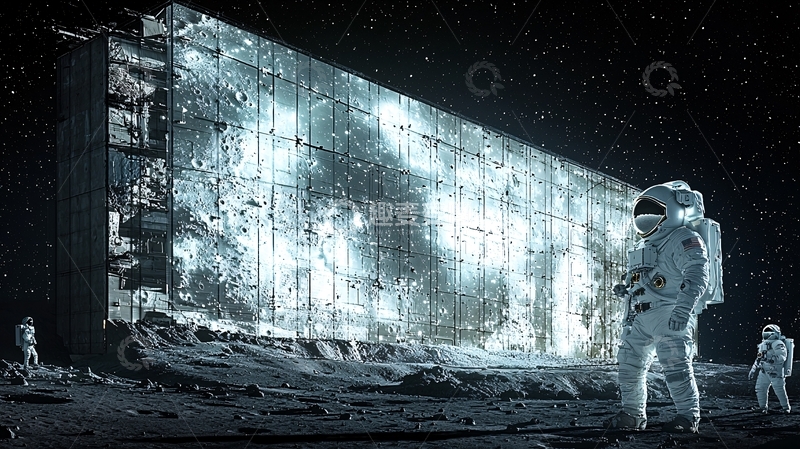 高清大图下载【趣麦麦图】太空宇航员巨型墙体