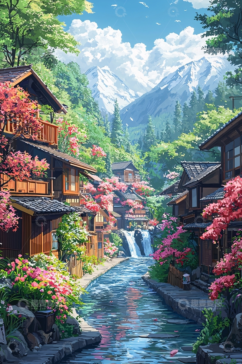 高清大图下载【趣麦麦图】日式乡村