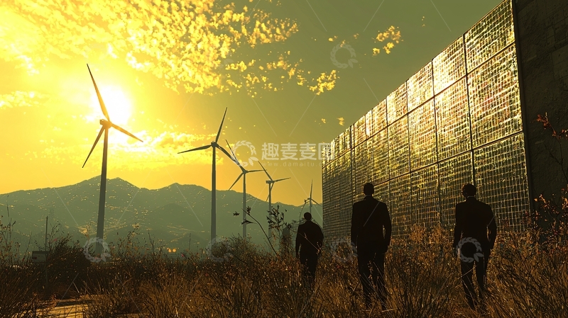高清大图下载【趣麦麦图】荒凉之地日落剪影