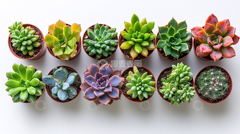 高清大图下载【趣麦麦图】多肉植物组合盆栽