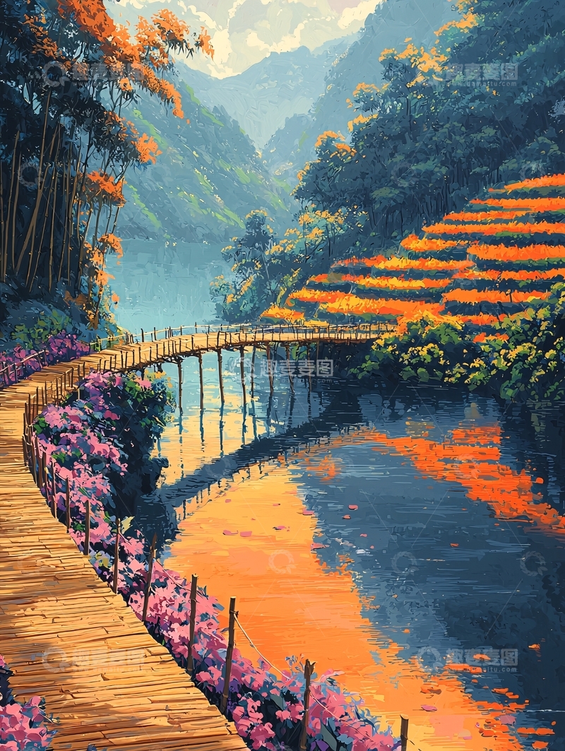 高清大图下载【趣麦麦图】山水田园风光17