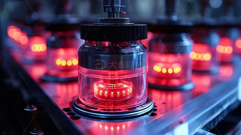 高清大图下载【趣麦麦图】红色发光电子管