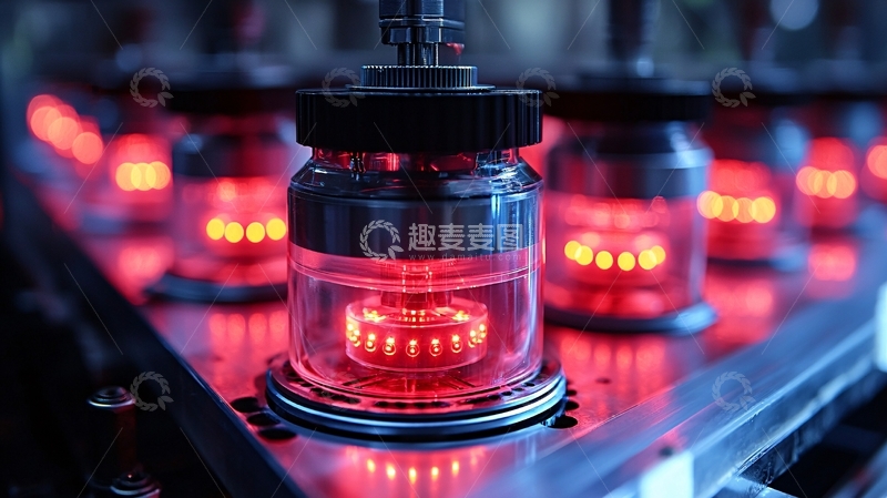 高清大图下载【趣麦麦图】红色发光电子管