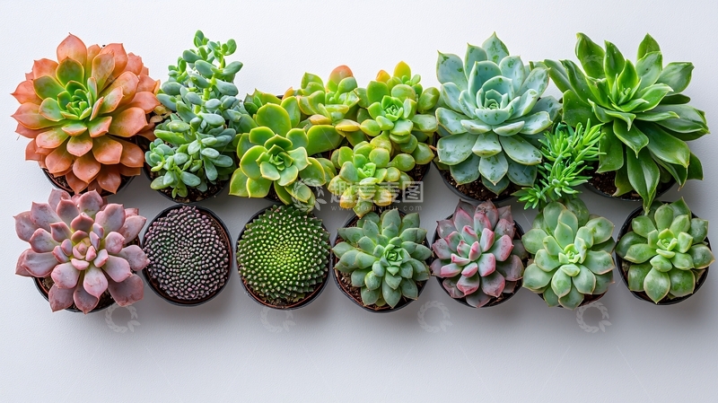 高清大图下载【趣麦麦图】多肉植物组合盆栽