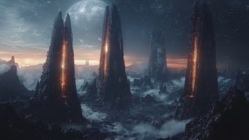 奇幻黑暗系高塔山脉