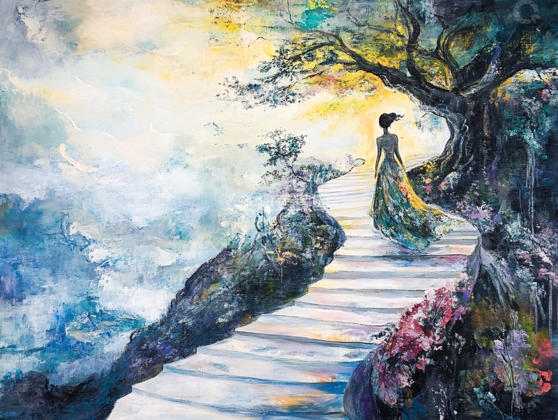 高清大图下载【趣麦麦图】梦幻阶梯5