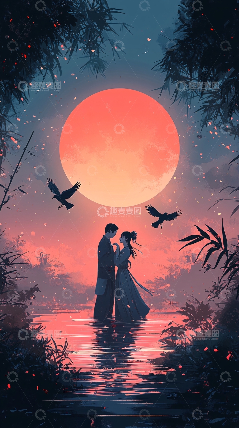 高清大图下载【趣麦麦图】古风情侣2